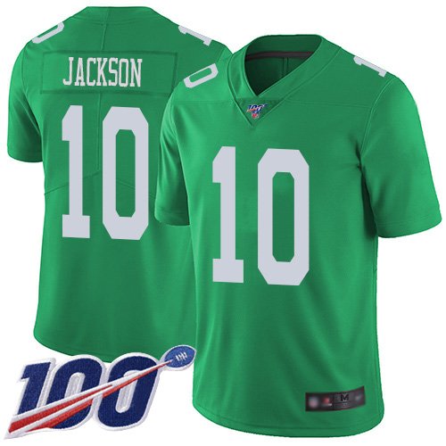 Philadelphia Eagles #10 DeSean Jackson Green Youth Stitched NFL Limited Rush 100th Season Jersey