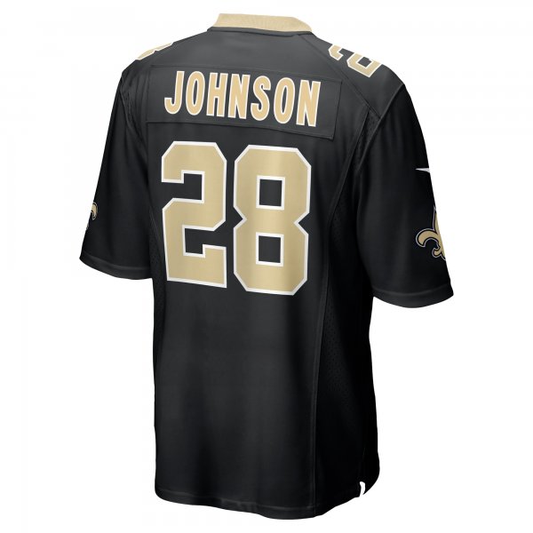 Men's New Orleans Saints Lonnie Johnson Nike Black Game Player Jersey