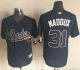 Atlanta Braves #31 Greg Maddux Blue New Cool Base Stitched MLB Jersey