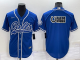 Men's Indianapolis Colts Blank Royal Stitched Baseball Cool Base Jersey