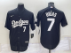 Men's Nike Los Angeles Dodgers #7 Julio Urias Black Stitched Cool Base MLB Jersey