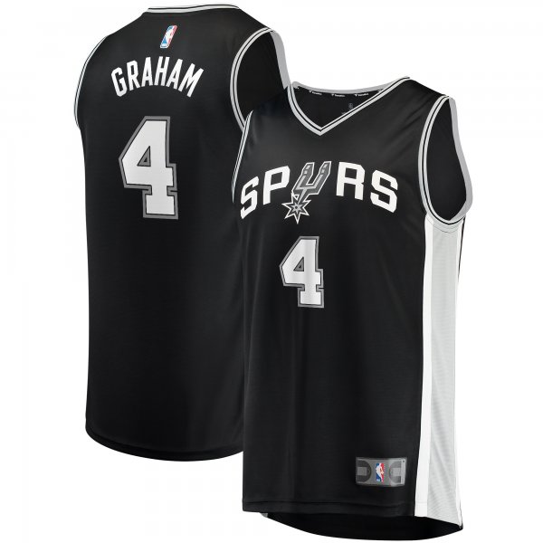 Youth San Antonio Spurs Devonte' Graham Fanatics Black Fast Break Player Jersey - Icon Edition