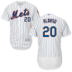 New York Mets #20 Pete Alonso White(Blue Strip) Flexbase Collection Stitched MLB Jersey