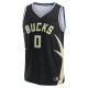 Men's Milwaukee Bucks Damian Lillard Fanatics Black Fast Break Player Jersey - Statement Edition