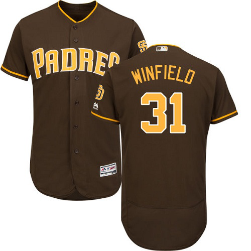 San Diego Padres #31 Dave Winfield Brown Flexbase Collection Stitched MLB Jersey