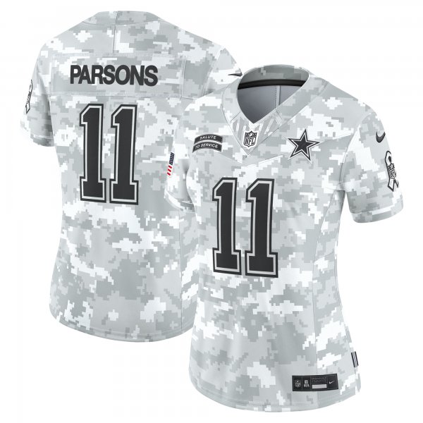 Women's Dallas Cowboys #11 Micah Parsons Nike Arctic Camo 2024 Salute to Service Limited Jersey