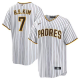 Men's San Diego Padre #7 Ha-Seong Kim Nike White Player Cool Base Jersey