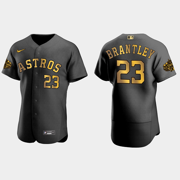 Men's Houston Astros #23 Michael Brantley 2022 MLB All-Star Game Flex Base Jersey - Black