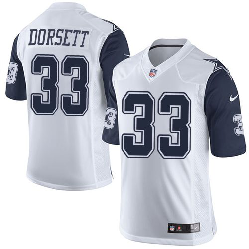 Nike Dallas Cowboys #33 Tony Dorsett White Men's Stitched NFL Limited Rush Jersey