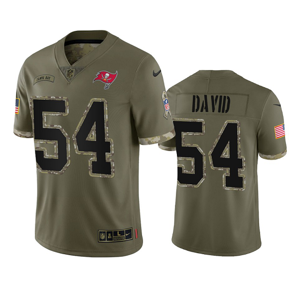 Tampa Bay Buccaneers Lavonte David Olive 2022 Salute To Service Jersey #54