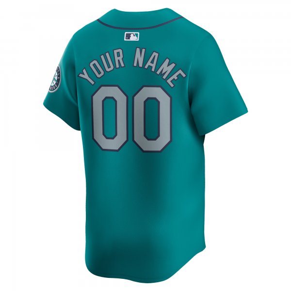 Men's Seattle Mariners  Nike Aqua  Alternate Limited Custom Jersey