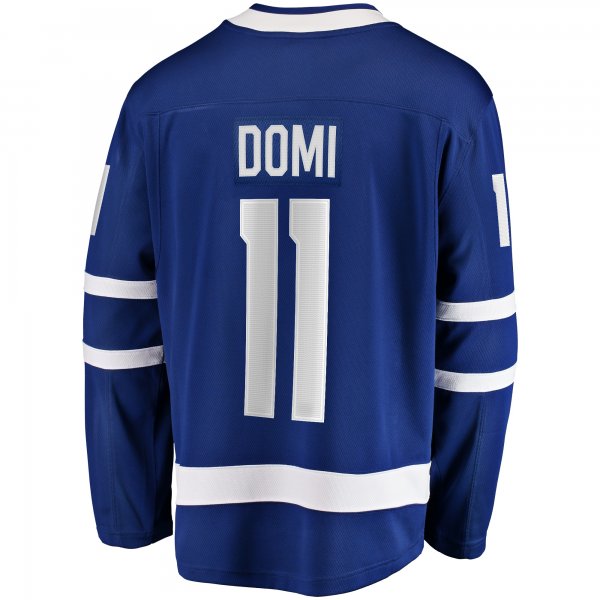 Men's Toronto Maple Leafs Max Domi Fanatics Blue Home Breakaway Jersey