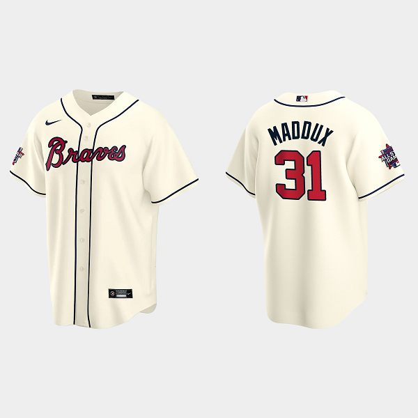 Men's Atlanta Braves #31 Greg Maddux Cream 2021 MLB All-Star Game Jersey