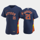 Men's Houston Astros #21 Zack Greinke 2020 Alternate Navy Flex Base MLB Jersey