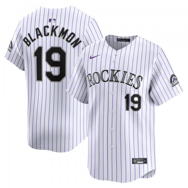 Youth Colorado Rockies Charlie Blackmon Nike White Home Limited Player Jersey