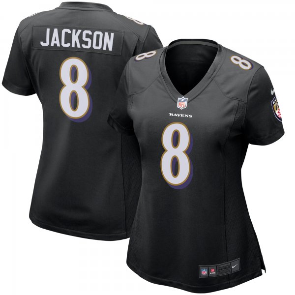 Women's Baltimore Ravens Lamar Jackson Nike Black Game Event Jersey