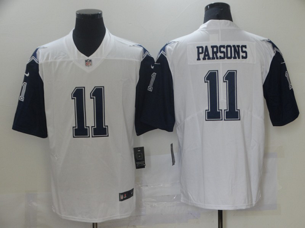 Men's Dallas Cowboys #11 Micah Parsons White 2021 NFL Draft Vapor Limited Stitched Jersey