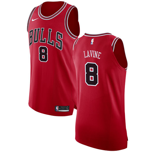 Men's Nike Chicago Bulls #8 Zach LaVine Red Icon Edition NBA Jersey