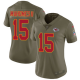 Nike Kansas City Chiefs #15 Patrick Mahomes II Olive Women's Stitched NFL Limited 2017 Salute to Service Jersey