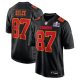 Men's Kansas City Chiefs #87 Travis Kelce Nike Black Super Bowl LVIII Carbon Fashion Limited Player Jersey