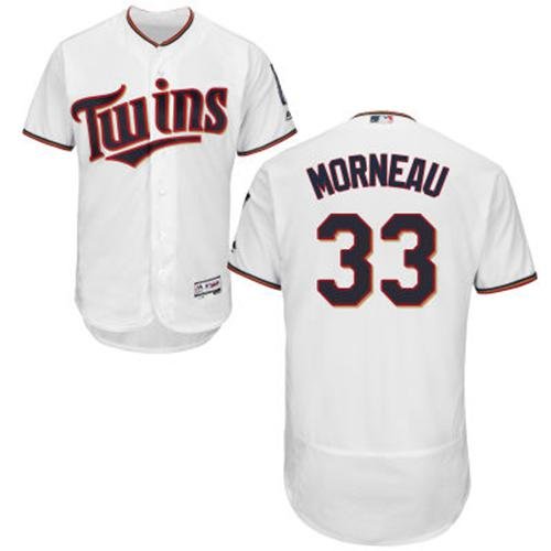 Minnesota Twins #33 Justin Morneau White Flexbase Collection Stitched MLB Jersey