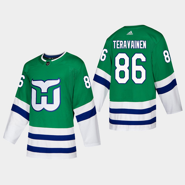 Hartford Whalers #86 Teuvo Teravainen Adidas 2019-20 Heritage Player NHL Jersey Green