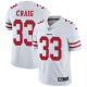 Men's Nike San Francisco 49ers #33 Roger Craig Limited Road White NFL Vapor Untouchable Jersey