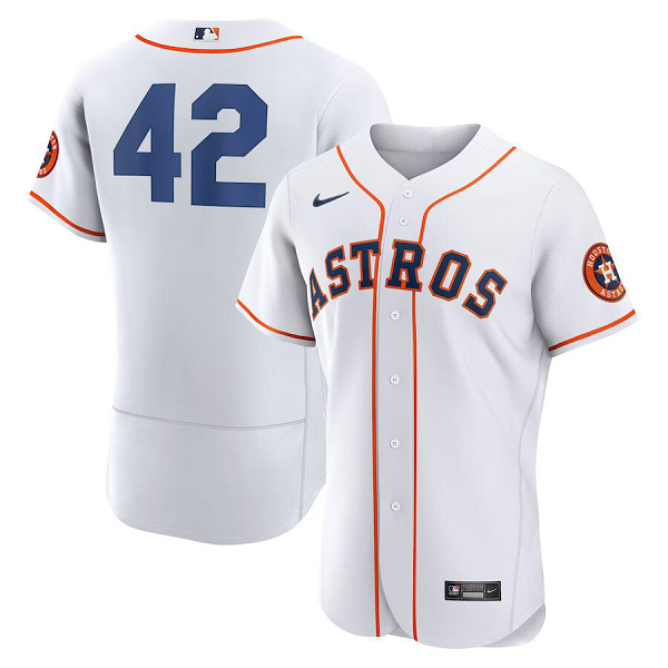 Men's Houston Astros #42 Nike 2023 Jackie Robinson Day White Flex Base Jersey