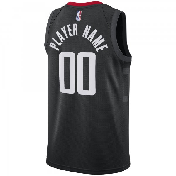 Men's Houston Rockets Nike Black Swingman Custom Jersey - Statement Edition