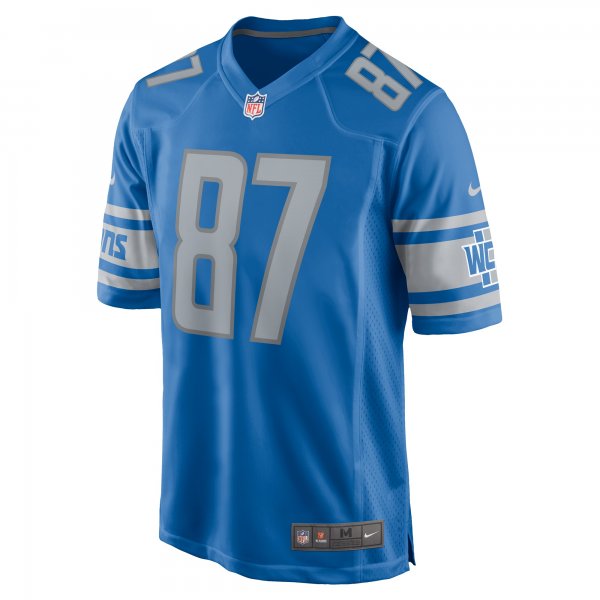 Men's Detroit Lions Sam LaPorta Nike Blue Team Game Jersey