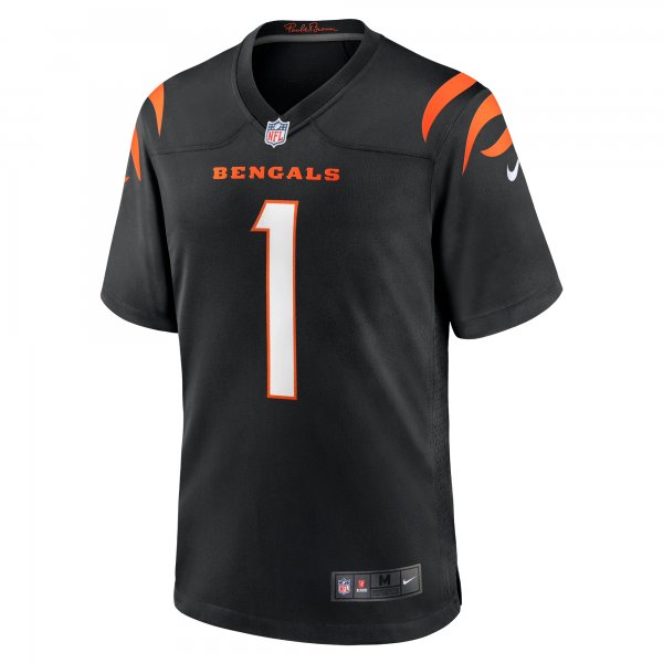 Men's Cincinnati Bengals Number 1 Dad Nike Black Game Jersey